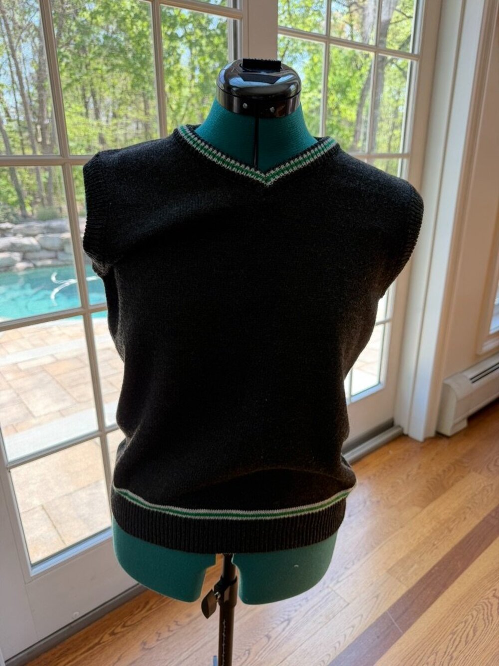 Harry Potter Core Dark Academia Sweater Vest | Size Small Dark Gray and Green